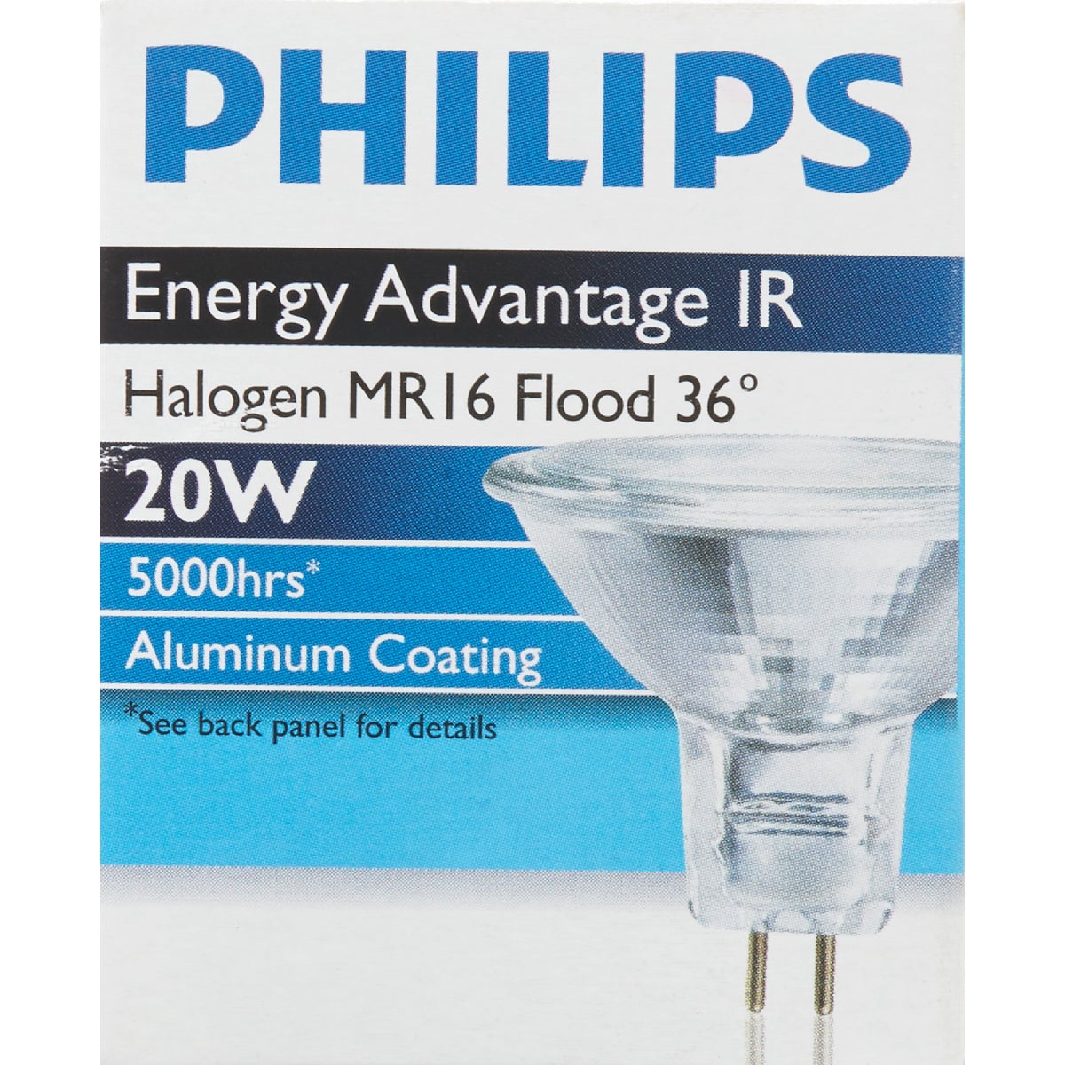 Philips Energy Advantage IR 35W Equivalent Clear GU5.3 Base MR16 Halogen Floodlight Light Bulb