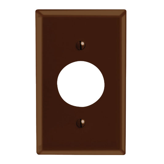 Leviton 1-Gang Smooth Plastic Single Outlet Wall Plate, Brown