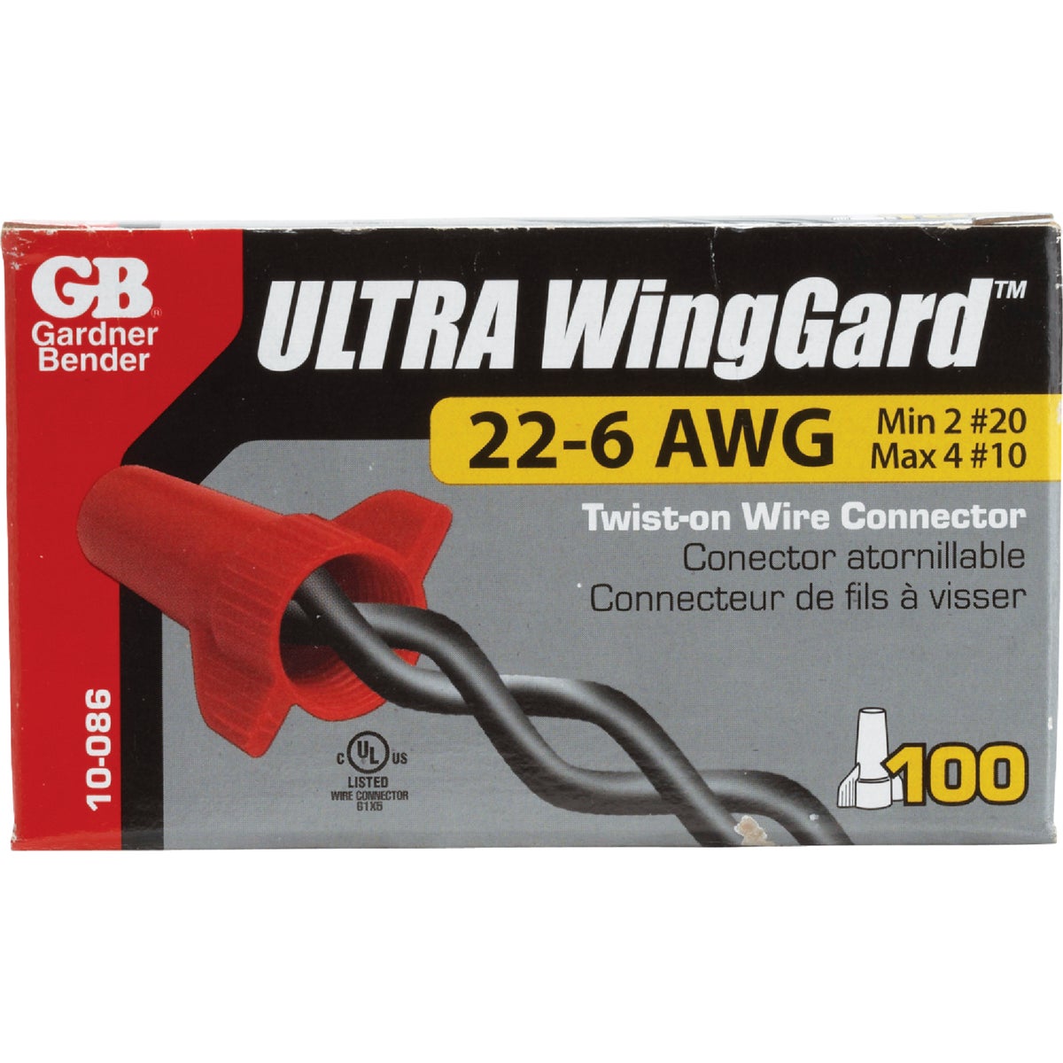 Gardner Bender WingGard Medium Red 22 AWG to 6 AWG Wire Connector (100-Pack)