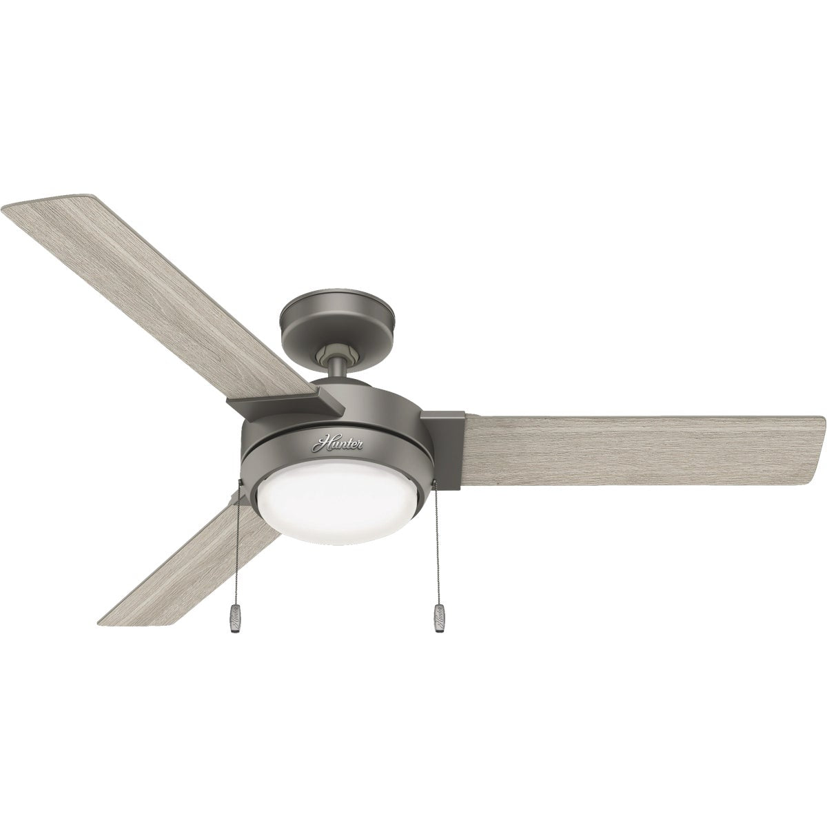 Hunter Mesquite 52 In. Matte Silver Ceiling Fan with LED Light Kit