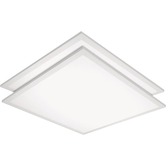 Satco Nuvo 2 Ft. x 2 Ft. 4000K 4194-Lumen LED Flat Panel Ceiling Light Fixture (2-Pack)