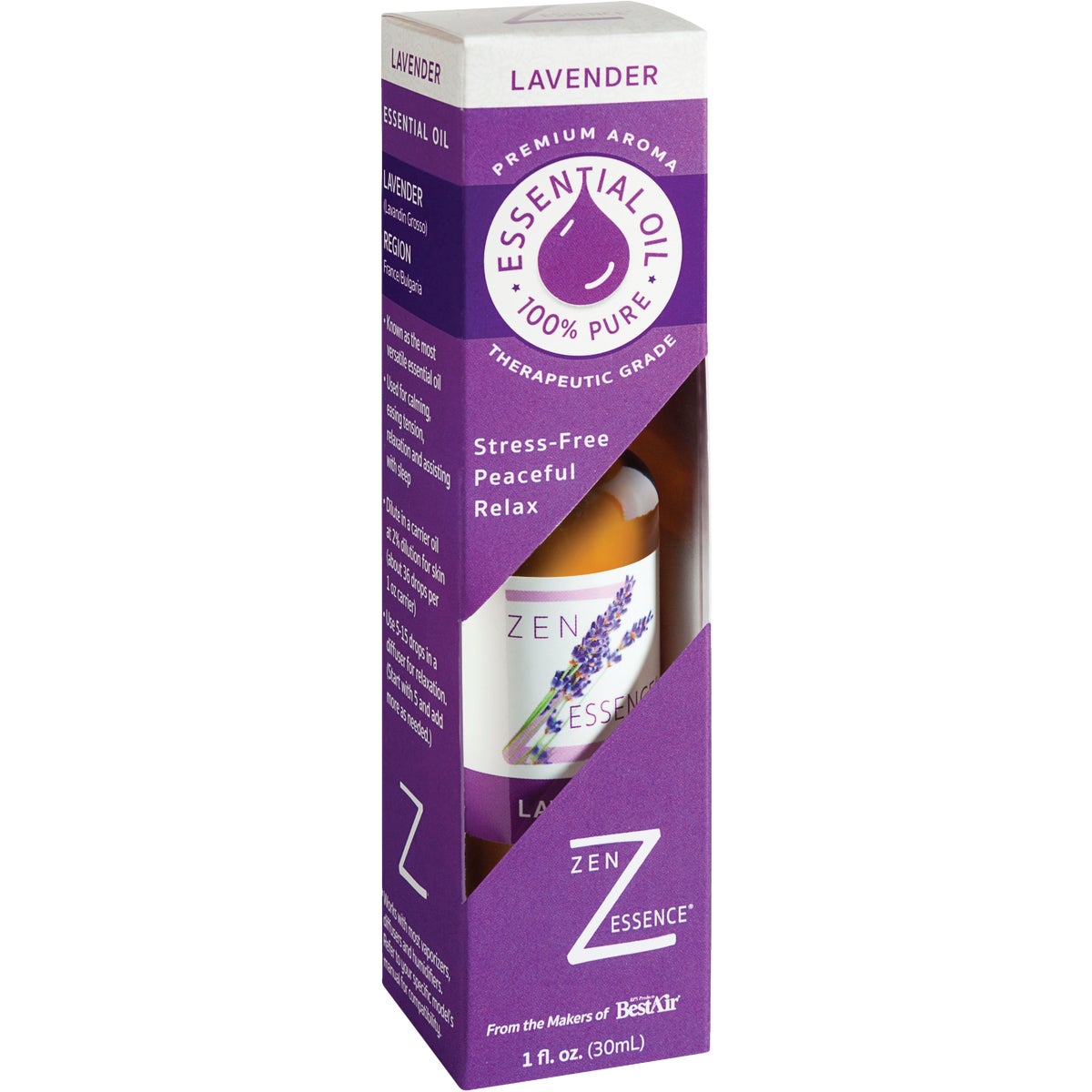 BestAir Zen Essence 1 Oz. Lavender Scented Essential Oil Humidifier Fragrance