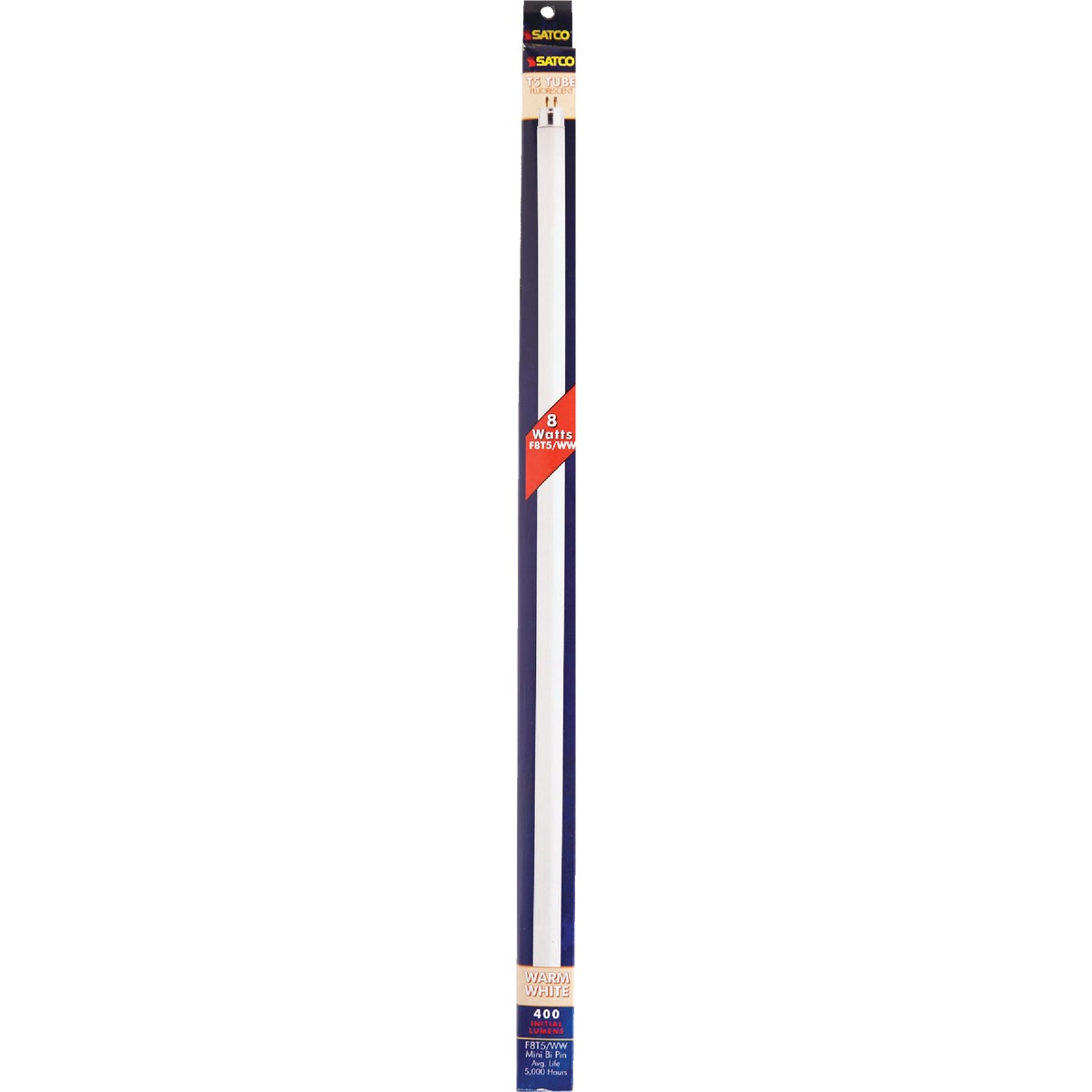 Satco 8W 11.9 In. Warm White T5 Miniature Bi-Pin Preheat Fluorescent Tube Light Bulb