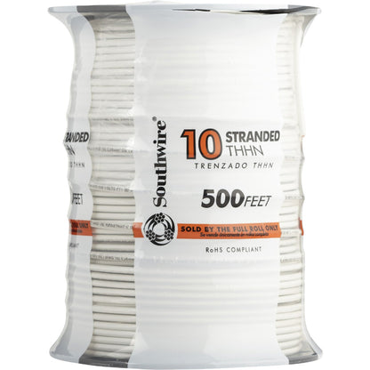 Southwire 500 Ft. 10 AWG Stranded White THHN Electrical Wire