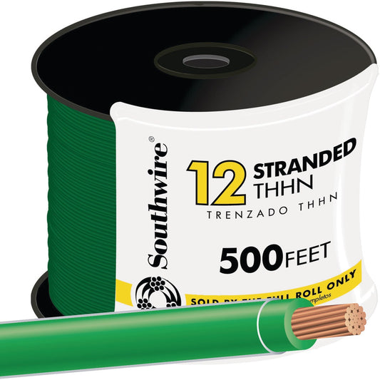 Southwire 500 Ft. 12 AWG Stranded Green THHN Electrical Wire