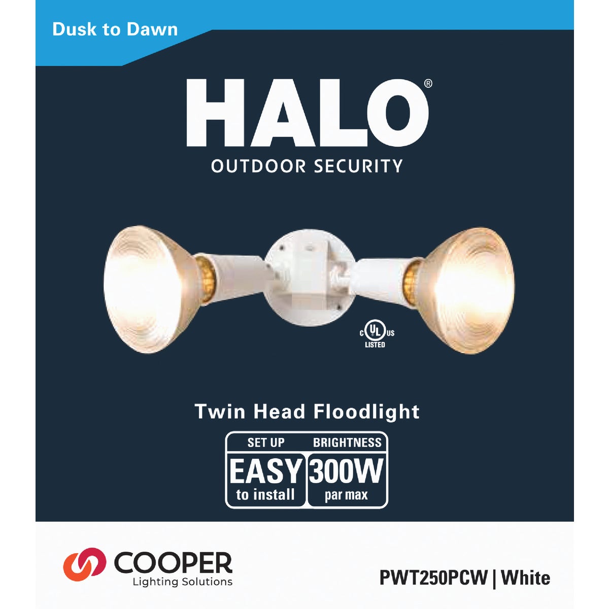 All-Pro White Dusk To Dawn Incandescent Floodlight Fixture