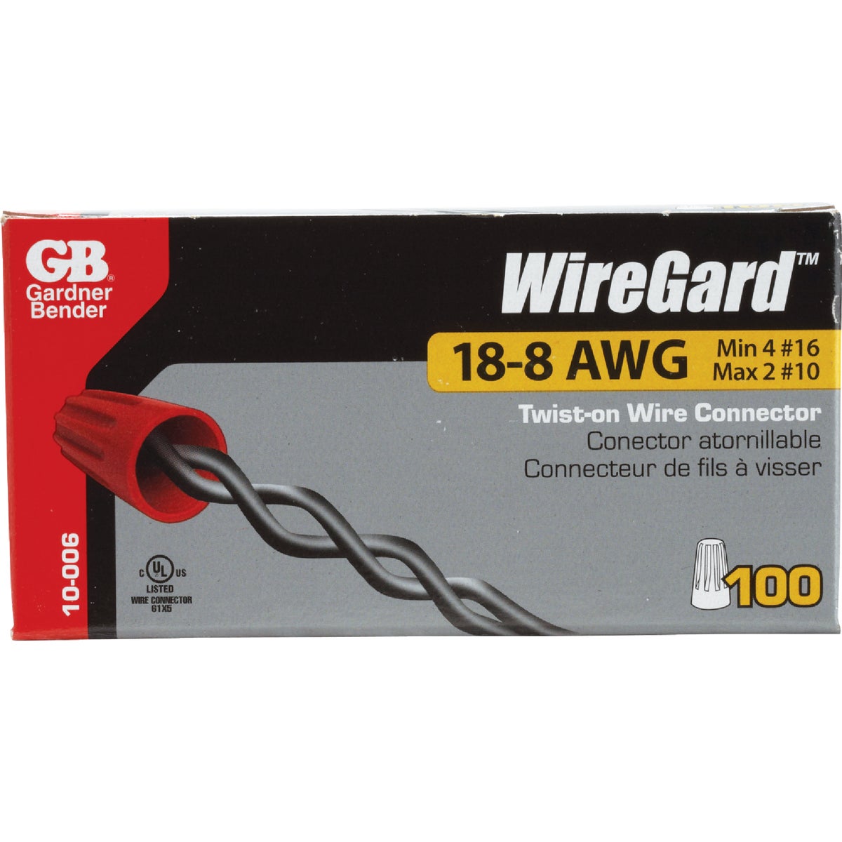 Gardner Bender WingGard Large Red 18 AWG to 10 AWG Wire Connector (100-Pack)