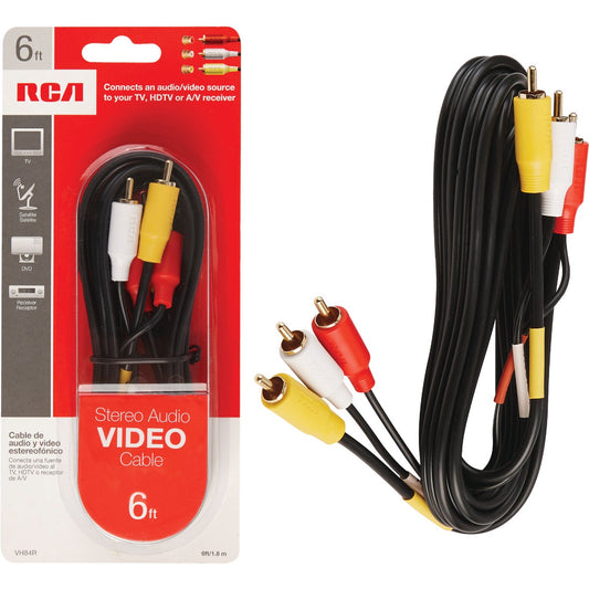 RCA 6 Ft. Black Audio/Video Dubbing Cable