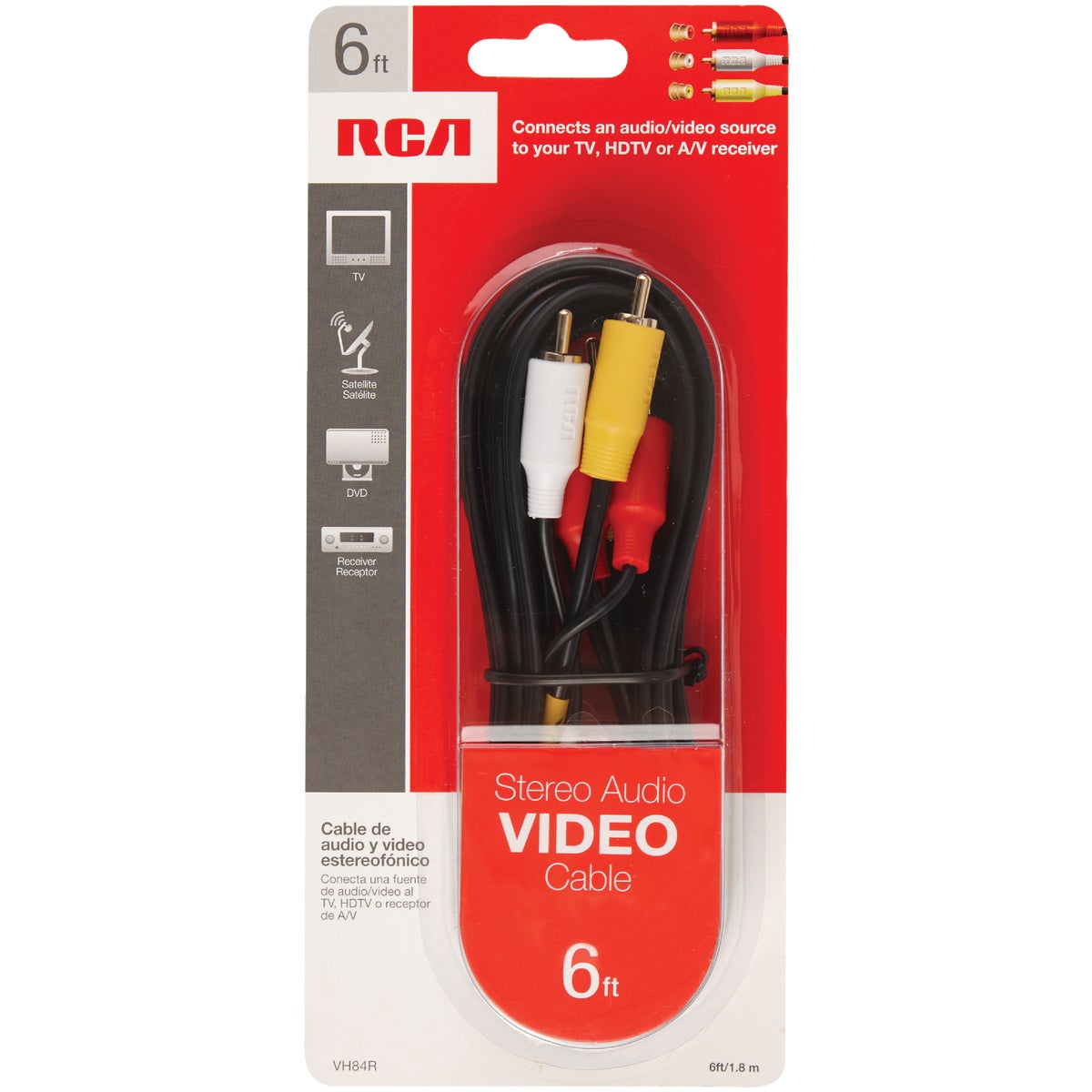 RCA 6 Ft. Black Audio/Video Dubbing Cable