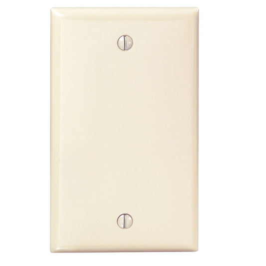 Leviton 1-Gang Standard Nylon Blank Wall Plate, Ivory