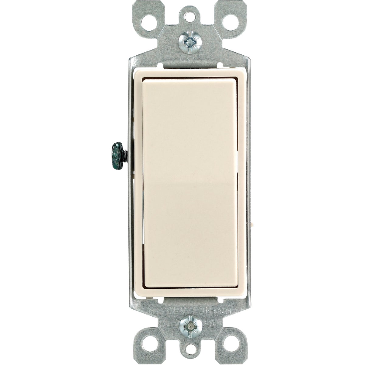 Leviton Decora Residential Grade 15 Amp Rocker Single Pole Switch, (Light Almond, (10-Pack)