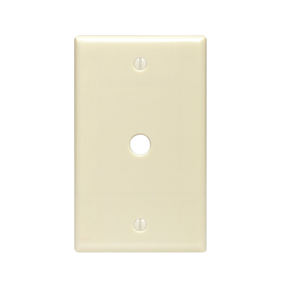 Leviton 1-Gang Plastic Ivory Telephone/Cable Wall Plate with 0.312 In. Hole