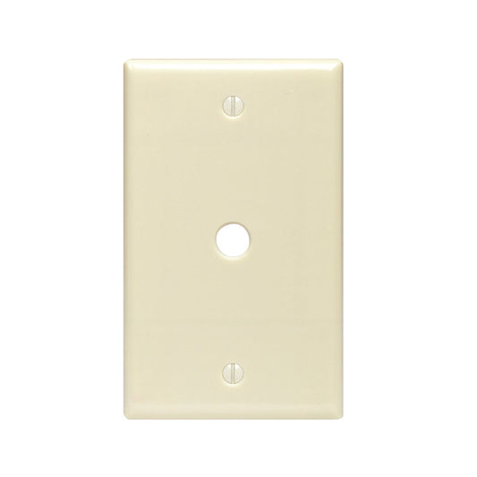 Leviton 1-Gang Plastic Ivory Telephone/Cable Wall Plate with 0.312 In. Hole