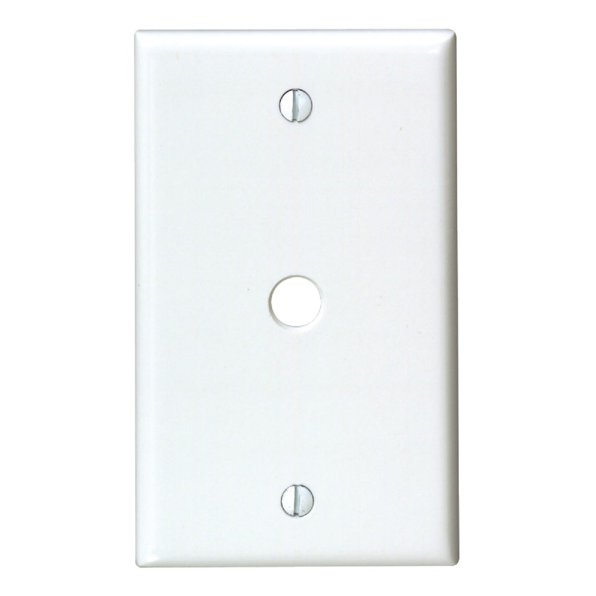 Leviton 1-Gang Plastic White Telephone/Cable Wall Plate with 0.312 In. Hole