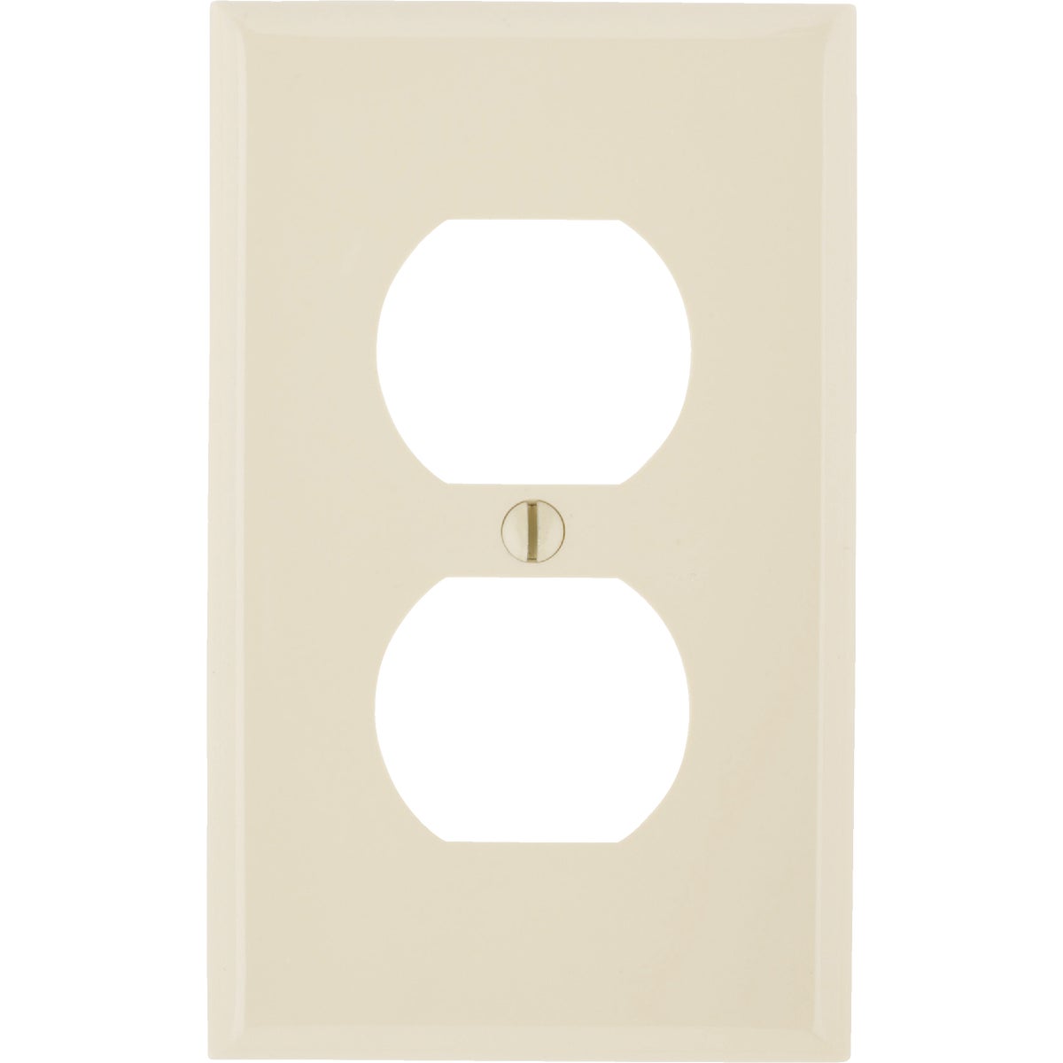 Leviton Commercial Grade 1-Gang Thermoplastic Outlet Wall Plate, Ivory