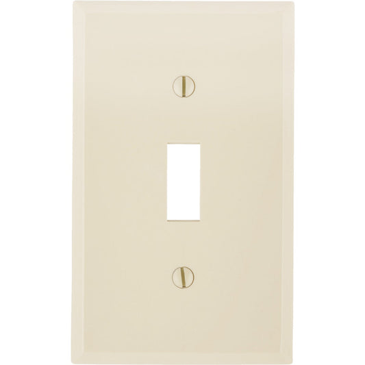 Leviton 1-Gang Thermoplastic Nylon Toggle Switch Wall Plate, Ivory