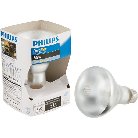 Philips DuraMax 65W Frosted Medium R30 Reflector Incandescent Spotlight Light Bulb