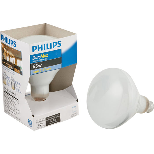 Philips DuraMax 65W Frosted Medium Base BR40 Incandescent Floodlight Light Bulb