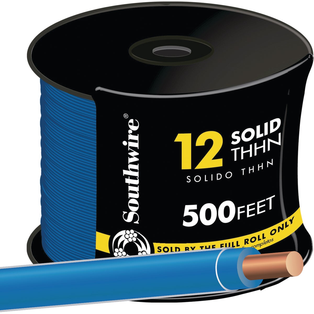 Southwire 500 Ft. 12 AWG Solid Blue THHN Electrical Wire