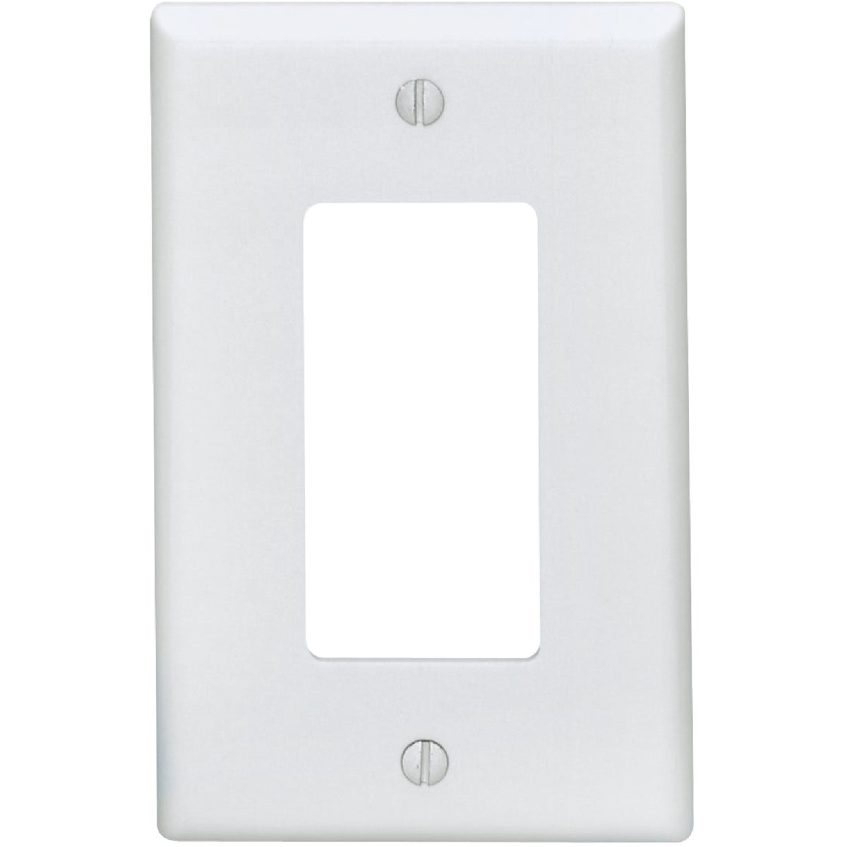 Leviton Mid-Way 1-Gang Smooth Plastic Rocker Decorator Wall Plate, White