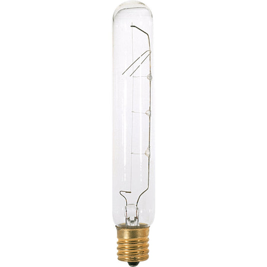 Satco 20W Frosted Intermediate Base T6.5 Incandescent Tubular Appliance Light Bulb