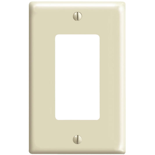 Leviton Mid-Way 1-Gang Smooth Plastic Rocker Decorator Wall Plate, Ivory