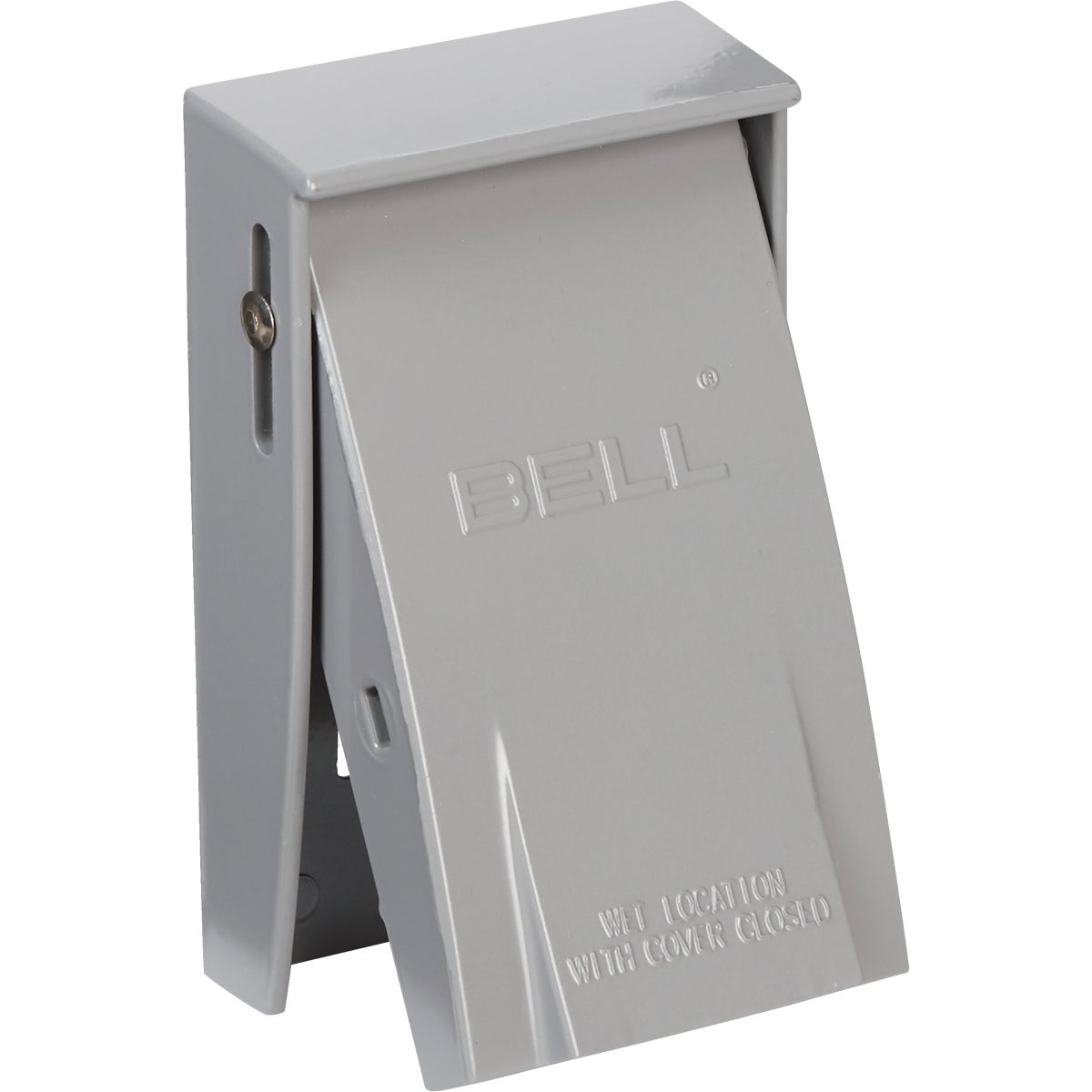 Bell Rayntite Single Gang Vertical Mount GFCI Aluminum Gray Weatherproof Outdoor Outlet Cover