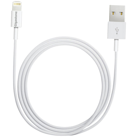 Gigastone 3 Ft. White USB-A to Lightning Charging & Sync Cable