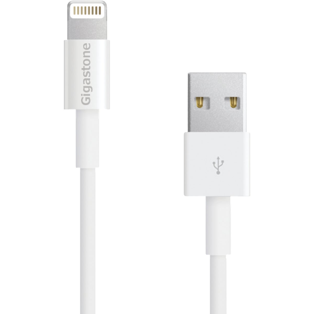 Gigastone 3 Ft. White USB-A to Lightning Charging & Sync Cable