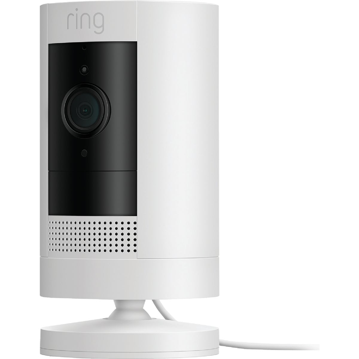 Ring Stick Up Cam Plug-In Indoor/Outdoor White Security Camera