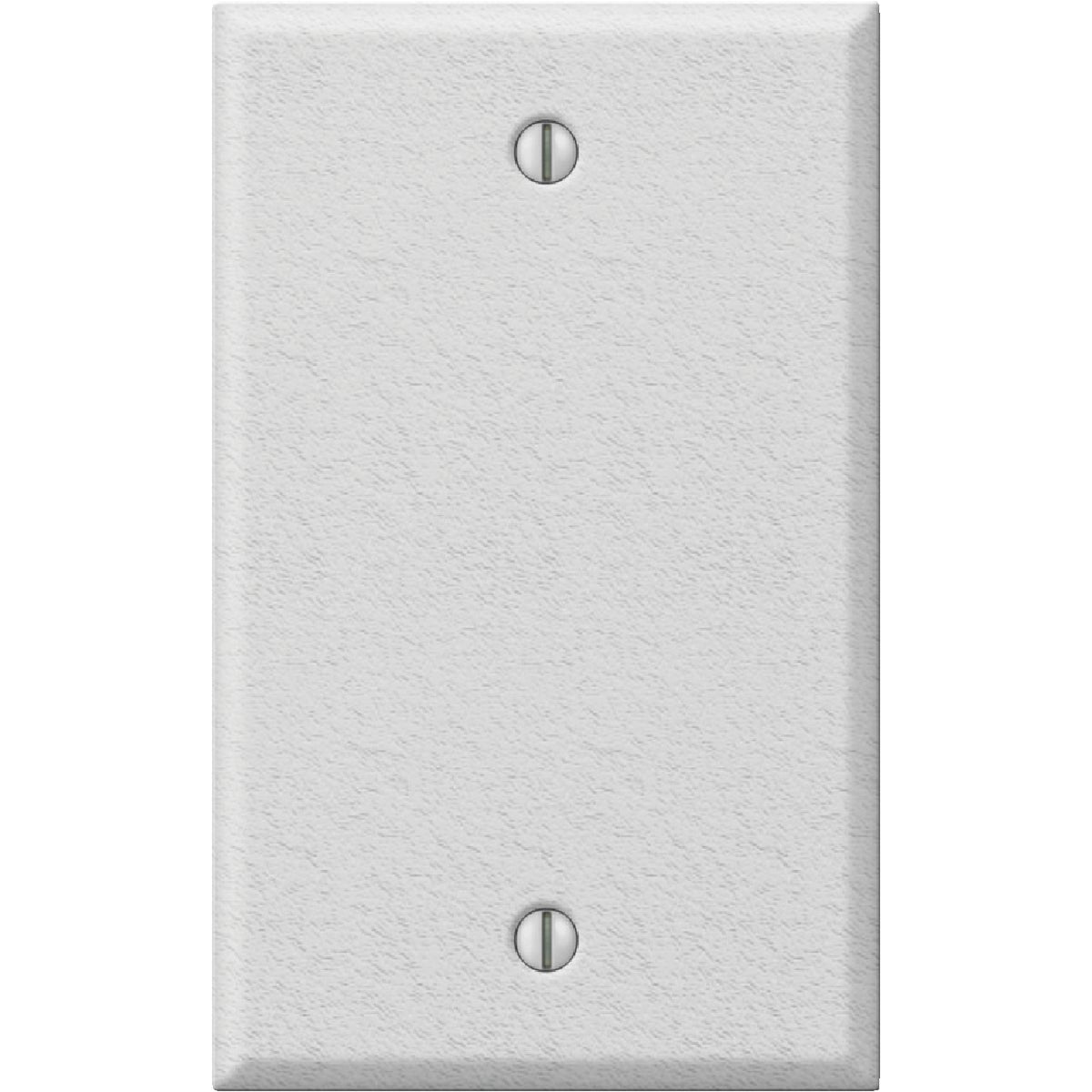 Amerelle 1-Gang Standard Stamped Steel Blank Wall Plate, White Wrinkle