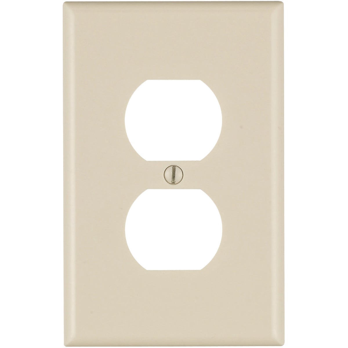 Leviton Mid-Way 1-Gang Smooth Plastic Outlet Wall Plate, Light Almond