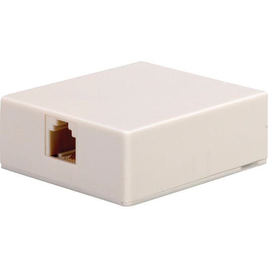 RCA White Surface Mount Telephone Jack