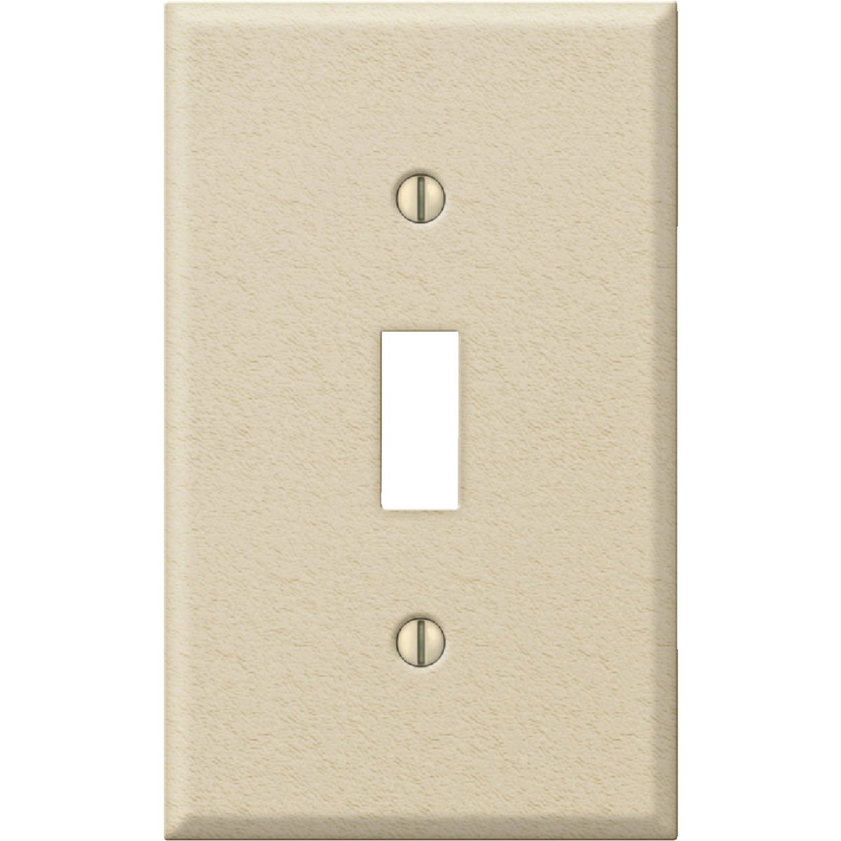 Amerelle PRO 1-Gang Stamped Steel Toggle Switch Wall Plate, Ivory Wrinkle