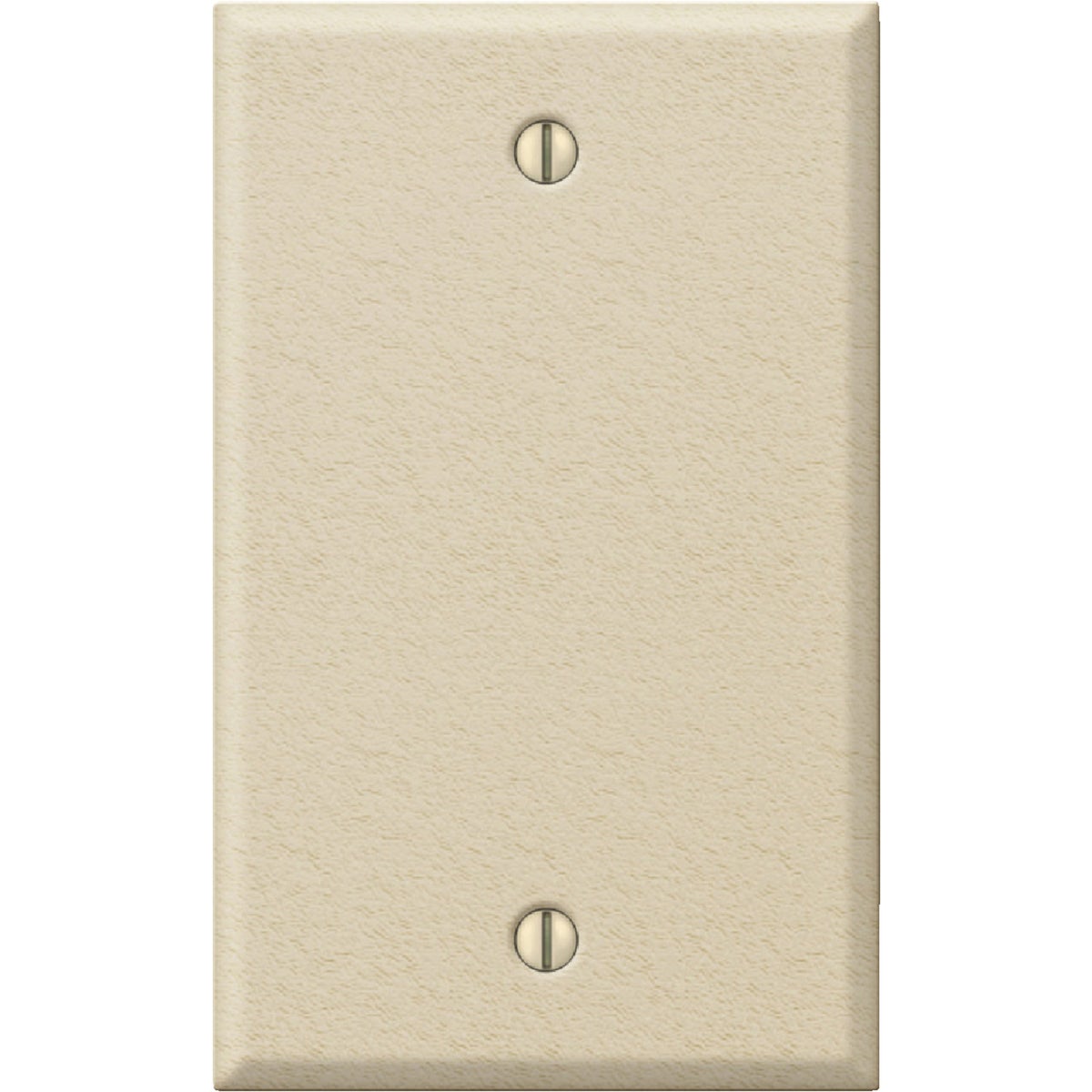 Amerelle 1-Gang Standard Stamped Steel Blank Wall Plate, Ivory Wrinkle