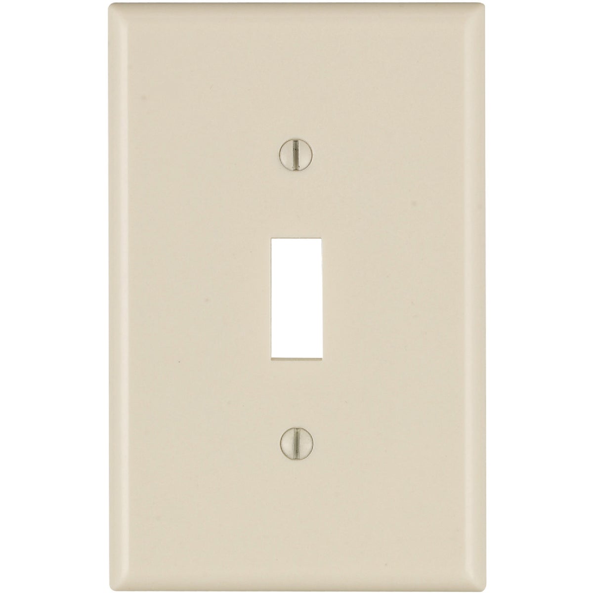 Leviton 1-Gang Smooth Plastic Mid-Way Toggle Switch Wall Plate, Light Almond