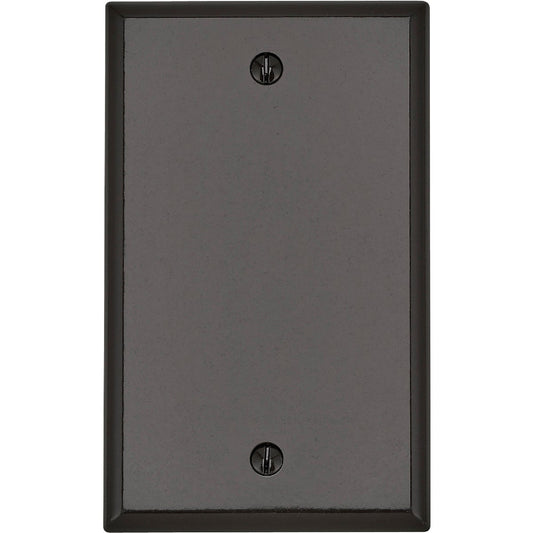 Leviton 1-Gang Standard Thermoset Blank Wall Plate, Brown