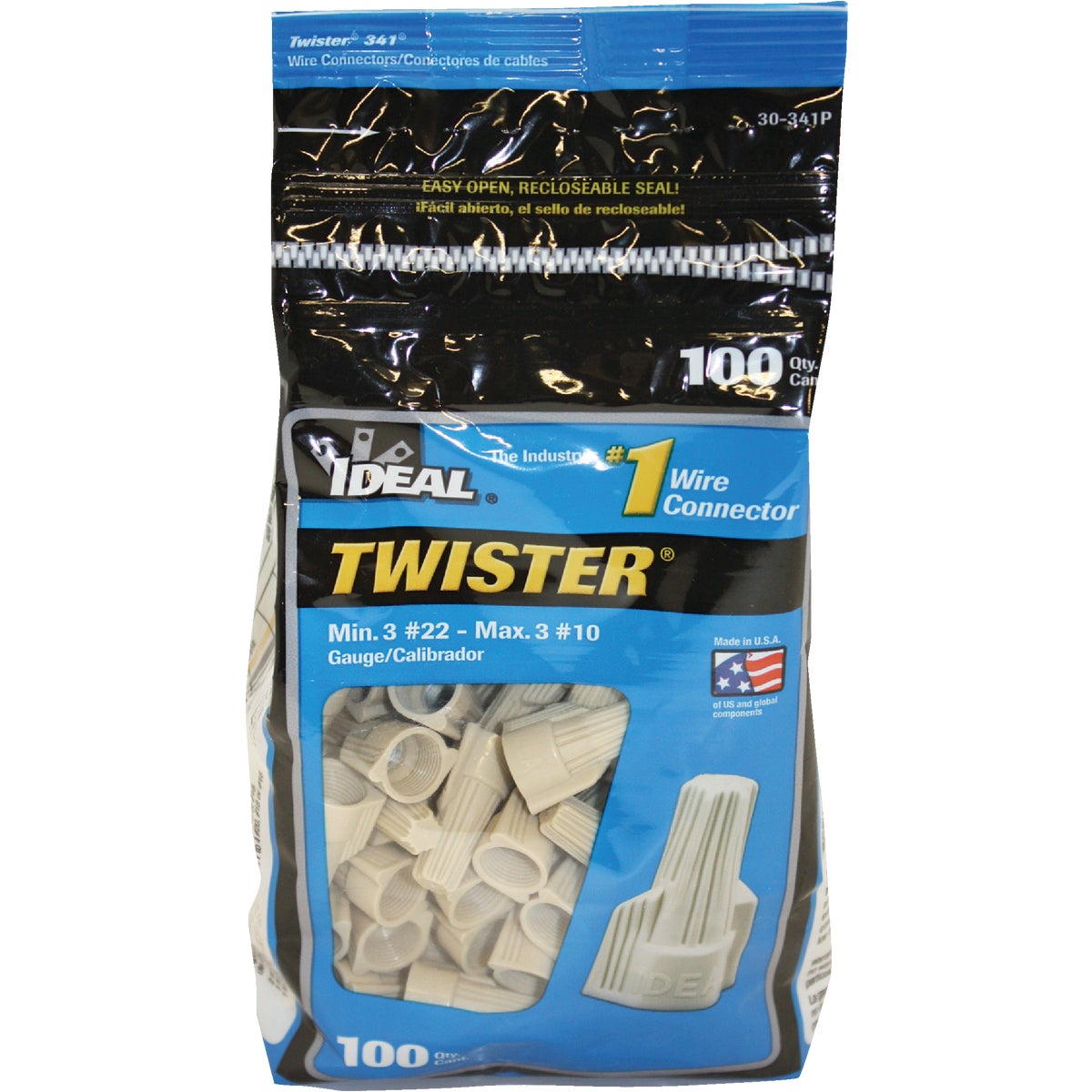 Ideal Twister Medium Tan Copper to Copper Wire Connector (100-Pack)