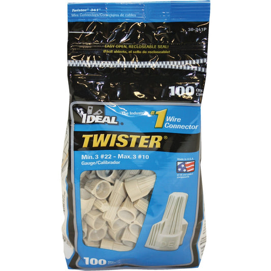 Ideal Twister Medium Tan Copper to Copper Wire Connector (100-Pack)