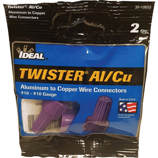 Ideal Large Purple Aluminum to Copper Wire Connector (2-Pack)