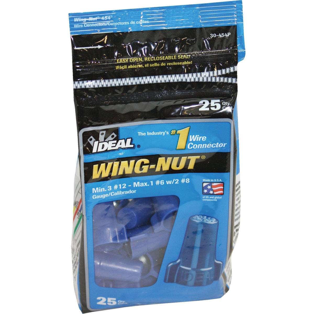 Ideal Wing-Nut Large Blue Copper to Copper Wire Connector (25-Pack)