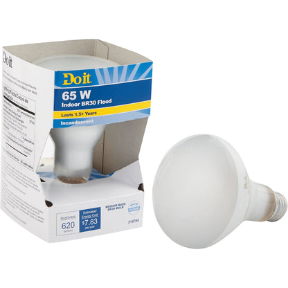 Do it 65W Frosted BR30 Reflector Incandescent Floodlight Light Bulb