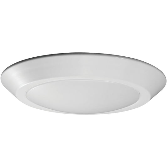Satco Nuvo 10 In. White 610-Lumen LED Disk Flush Mount Light Fixture