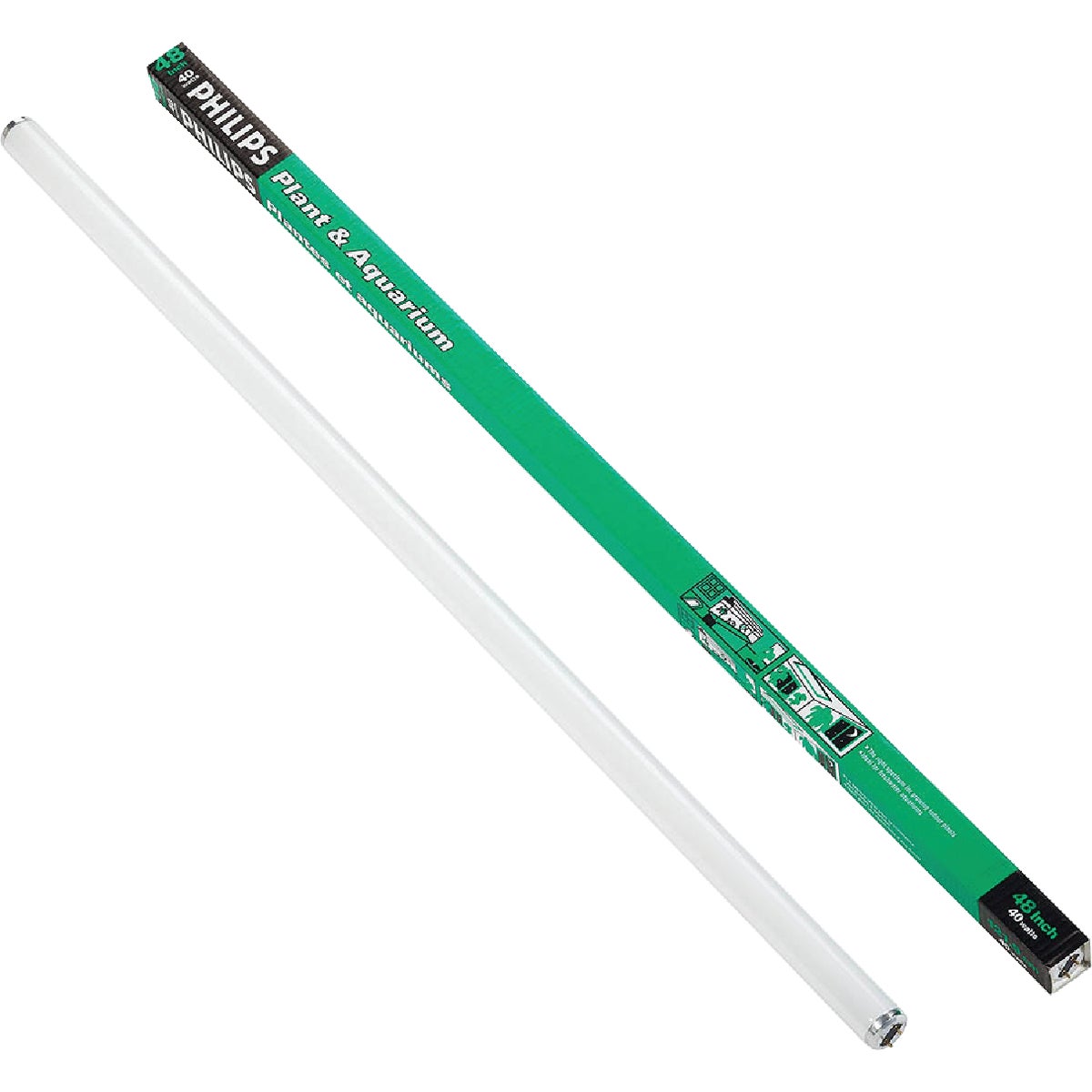 Philips 40W 48 In. Soft White T12 Medium Bi-Pin Plant & Aquarium Fluorescent Tube Light Bulb