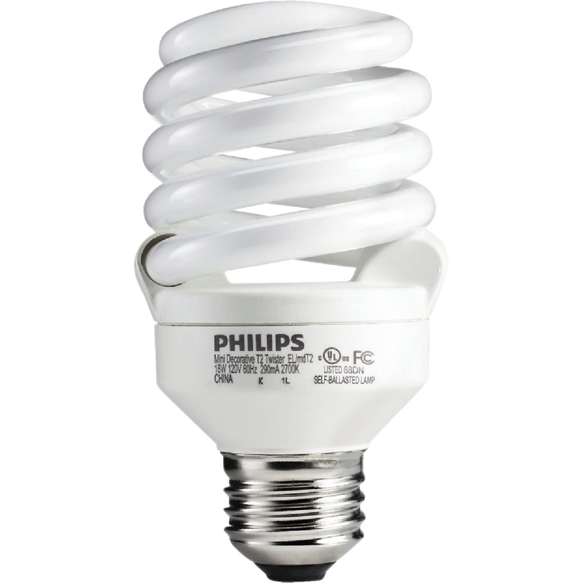 Philips Energy Saver 75W Equivalent Soft White Medium Base T2 Spiral CFL Light Bulb (4-Pack)