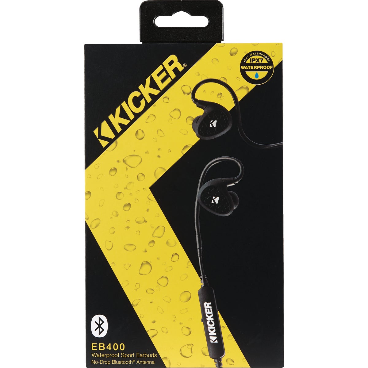 Kicker EB400 Waterproof Bluetooth Black Earbuds