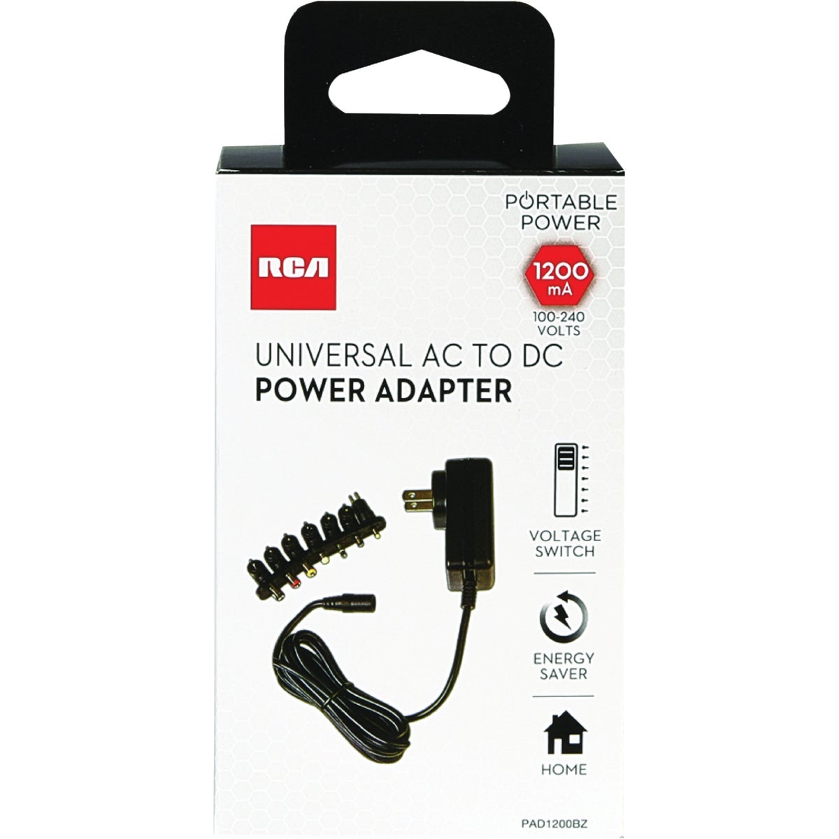 RCA Universal Black AC to DC Power Adapter