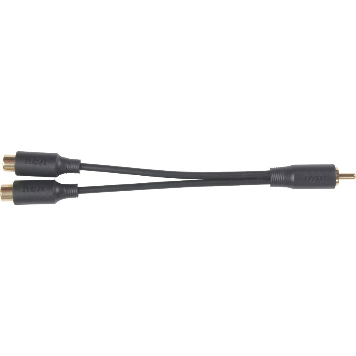 RCA 3 In. Single Male to Double Female Y-Adapter