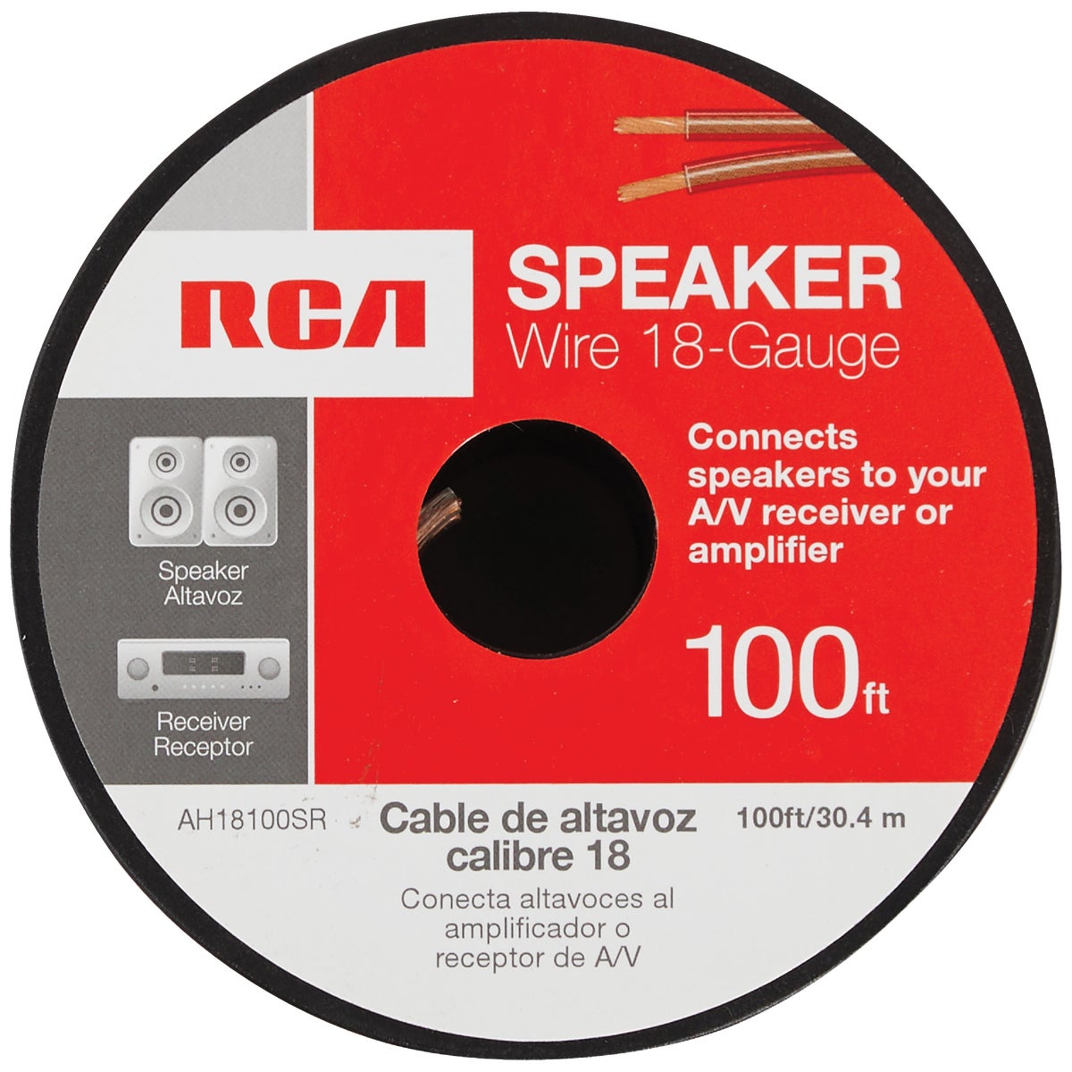 RCA 100 Ft. 18-2 Stranded Speaker Wire