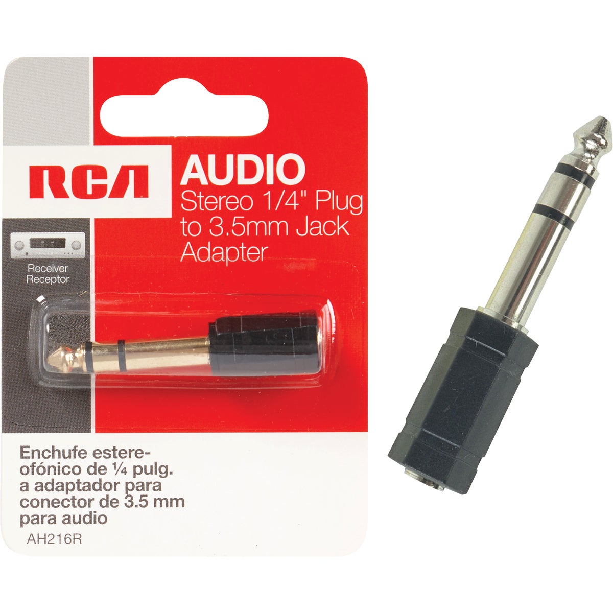 RCA 1/4 In. Plug to 3.5mm Jack Adapter Audio Adapter